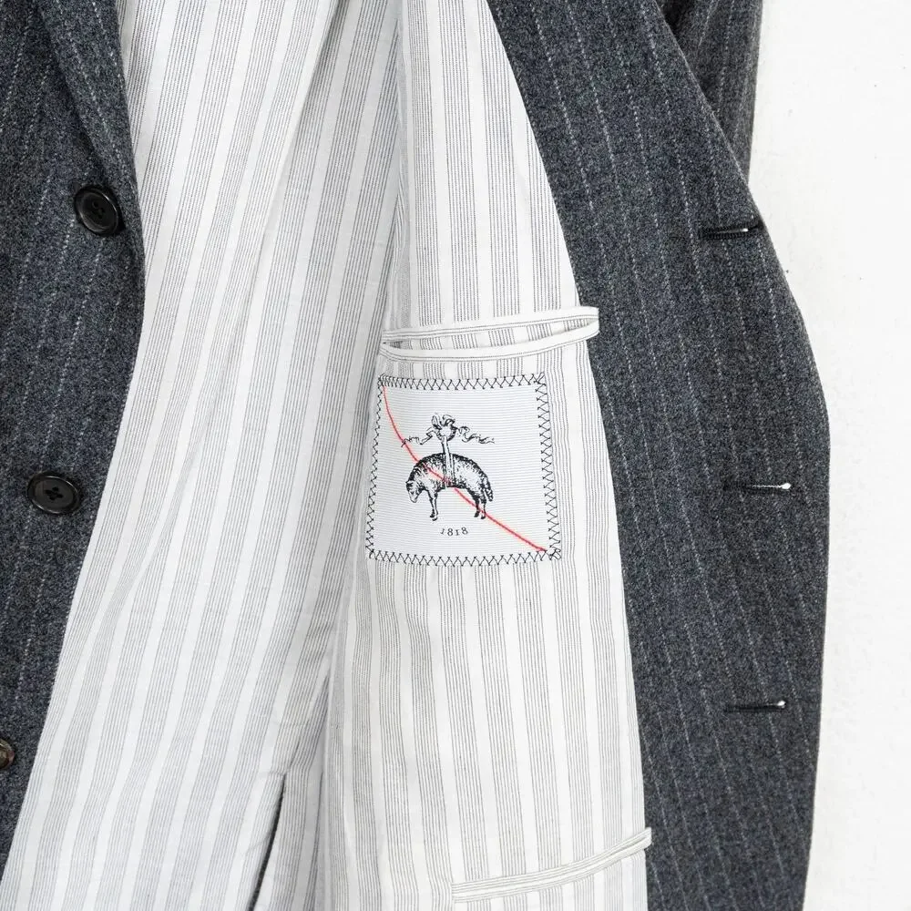 Brooks Brothers Black Fleece x Thom Browne Suit Gray Pinstripe wool tweed BB4